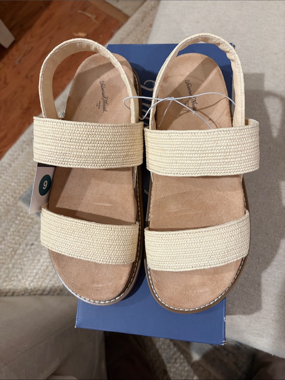 Universal Thread Natural Ada Sandals with Memory Foam Insole/NIB/9M - Picture 5 of 12